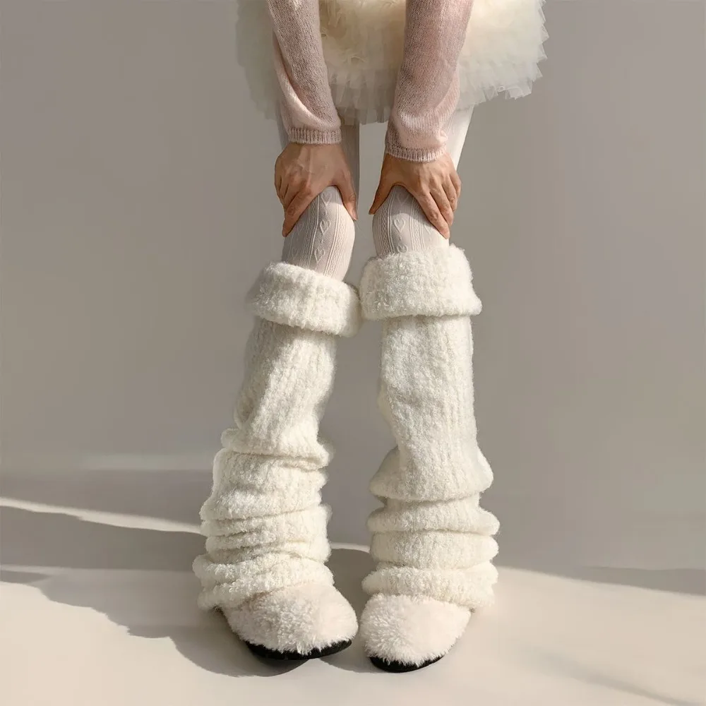 Fashion Soft Fabric Leg Warmers Knee-Length Flare Style Knee-Length Socks Harajuku Style Y2K Style Harajuku Leg Socks Cosplay