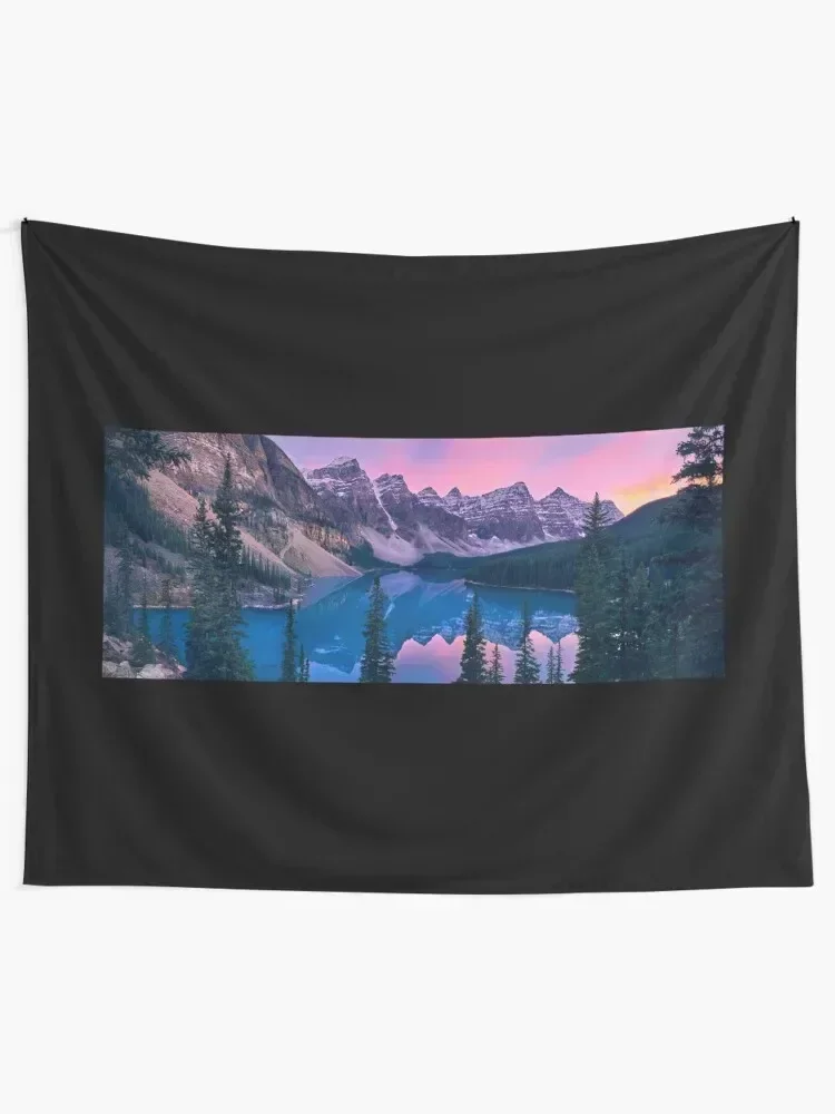 Lake Moraine Sunset Tapestry Decoration Aesthetic Bedrooms Decor Bedroom Deco Tapestry