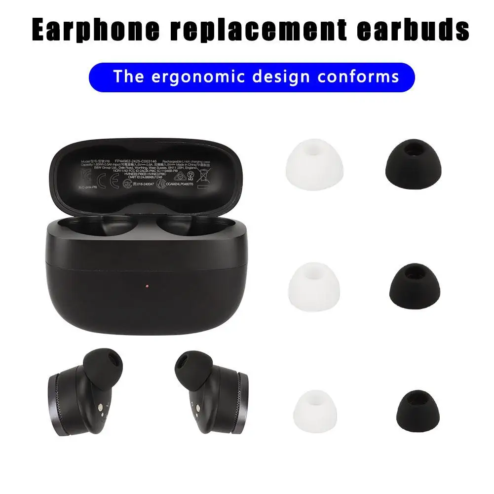 Para bowers & wilkin pi8 fones de ouvido bluetooth substituição tampas à prova dwaterproof água e ajuste confortável fones silicone à prova poeira l7l0