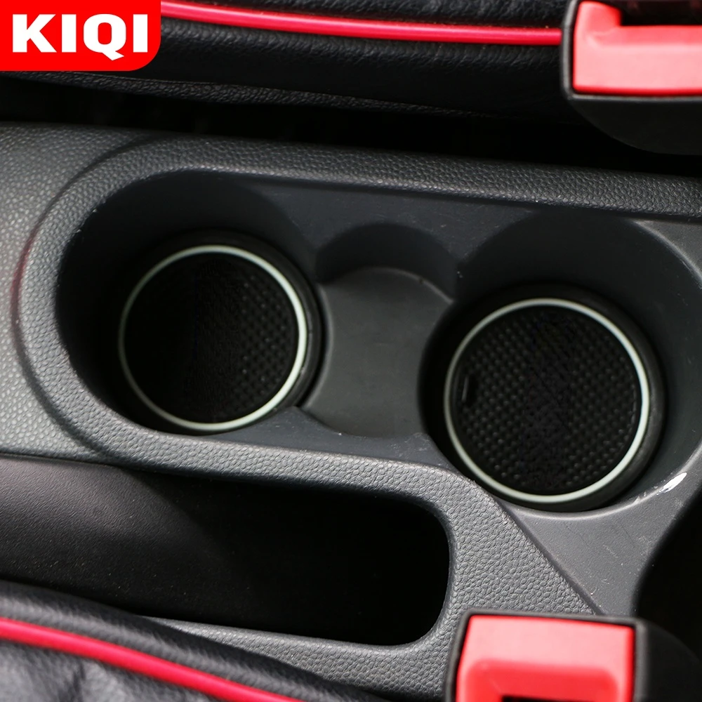 Rubber Mat Door Mat Anti-slip Cup Pad Interior Decoration Accessory Styling Gate Slot Pad Interior for Ford Ecosport 2012-2017