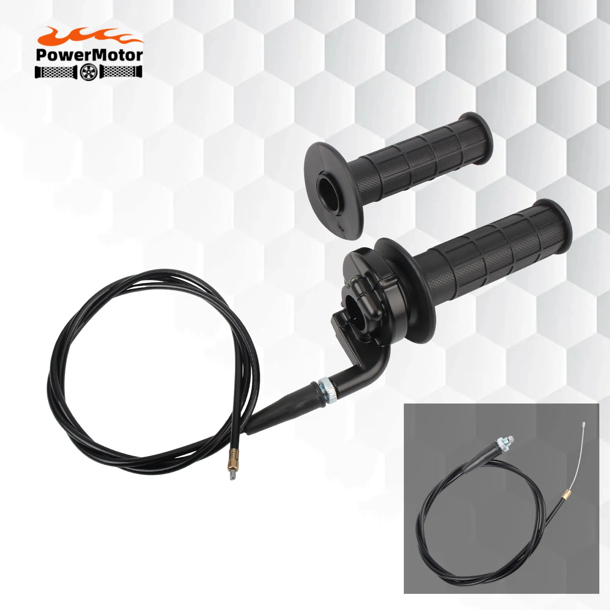 

7/8" 22mm Motocross Grips Hand Grip With 1270mm Throttle Twist Cable Enduro ATV Quad Pit Dirt Bike Accessories Motorcycle Racing