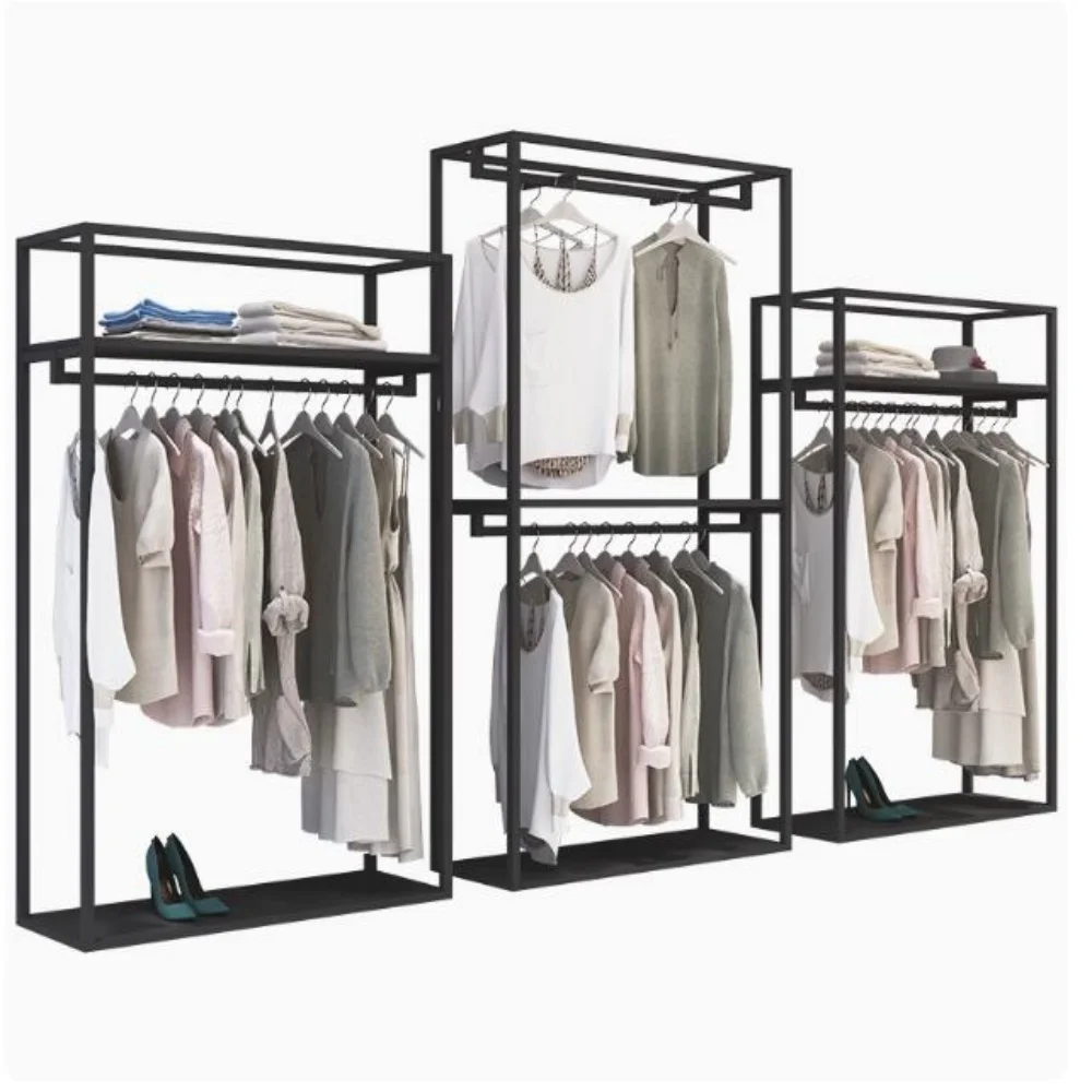 

Clothing store rack display rack floor-standing rack for women's clothing store display rack