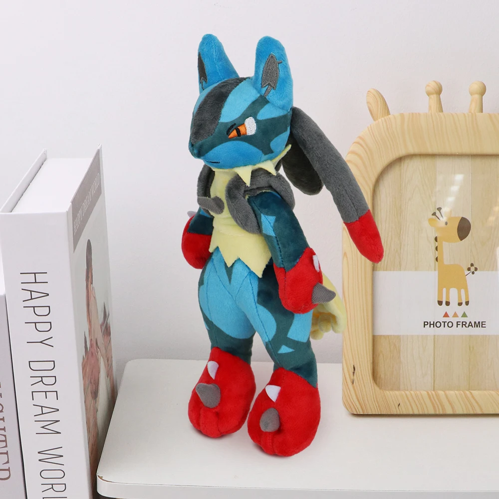 Lucario Riolu Pokemon Plush Toy Lucario Riolu Mega Evolved Soft Stuffed Doll Cartoon Anime Games Plushies Halloween Gifts view 6