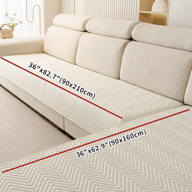 Minimalist Thickened Brushed Fabric Sofa Cushion One Piece Non Slip Waterproof Sofa Cover Multi Color Multi Size All Season Use