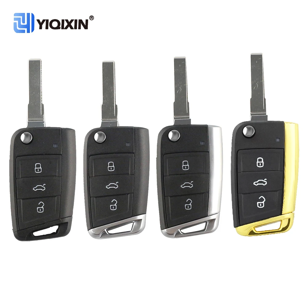 For Skoda Octavia Kodiaq Seat Ateca Leon Ibiza Car Key Case For Volkswagen VW Polo Golf 7 4 5 MK7 2 6 Tiguan Passat Uncut Blade