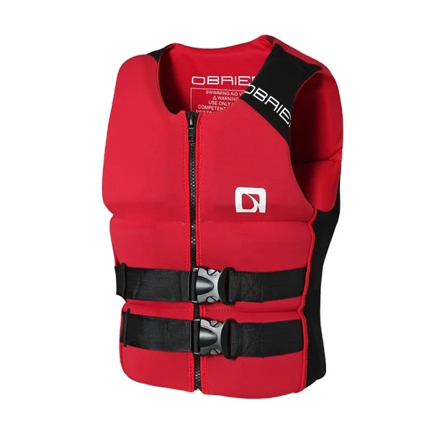 Private Label Mens Red Neoprene PVC Foam Jetski Fishing Surfing Impact Buoyancy Safety Vest Life jacket