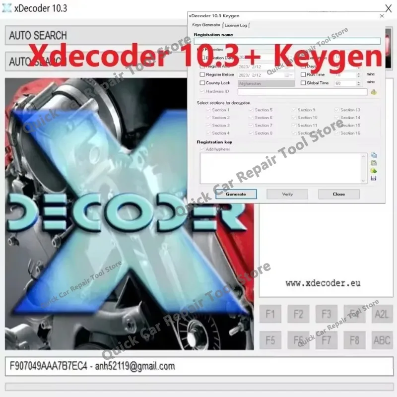 Picture 3: XDecoder 10.3 OBD2 Scanner Software & DTC Remover 1.8.5.0 DTC OFF Delete Software Disable Error Off DTC Remover for Many Laptops