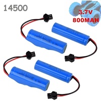 1-5PCS 3.7v 800mah lipo battery For JJRC C2 D828 RC Car Parts 14500 SM-2P For RC Stunt Dump Car Battery Toys Accessories