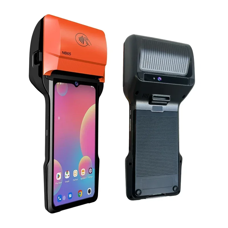2025 gran oferta 6,5 pulgadas todo en uno Android 14 GMS lector NFC impresora térmica Noryox NB55 NB65 Terminal Pos móvil con impresión de 80mm