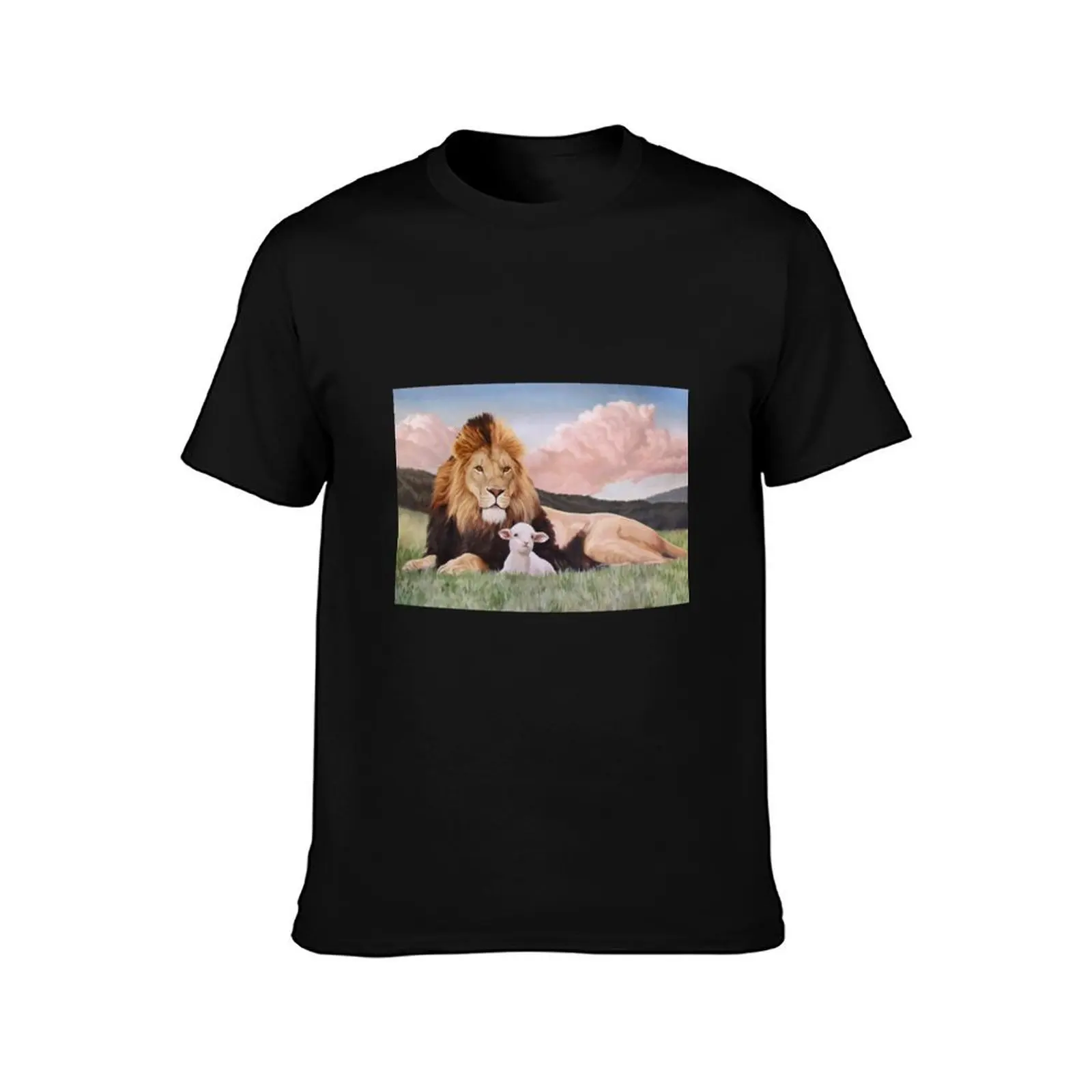 The Lion and the Lamb T-Shirt All Match Basic Short Sleeve Top T-Shirt