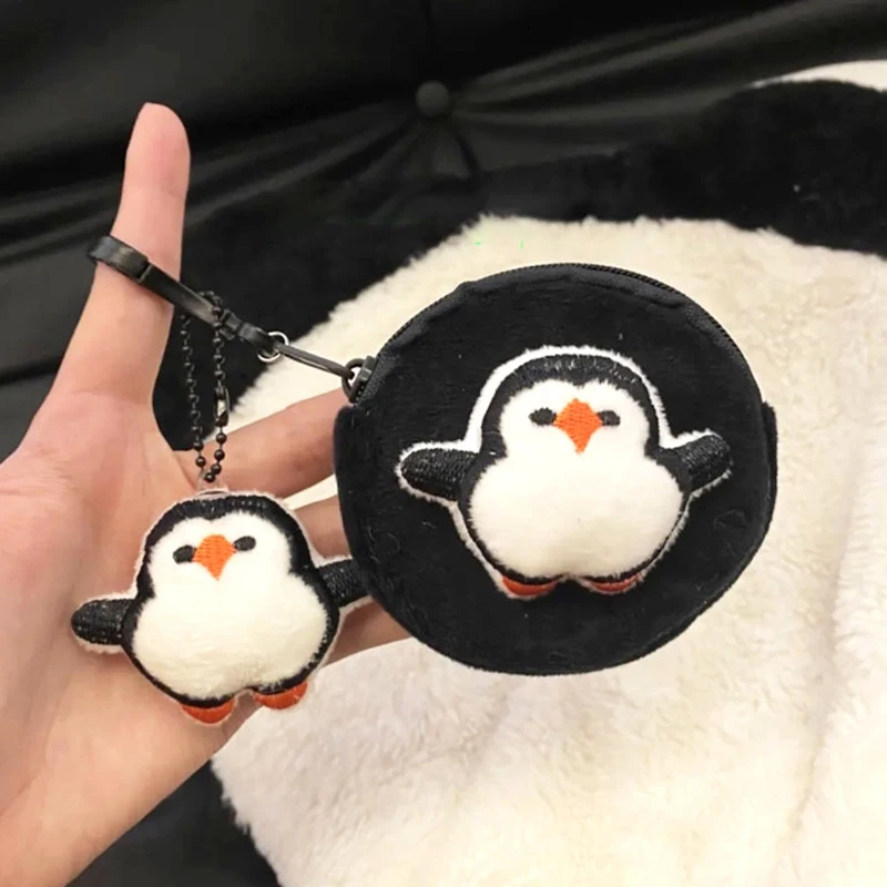 

Penguin Plush Pendant Coin Purse Keychain Little Penguin Wallet Storage Bag Lipstick Card Bag Earphone Bag Pendant Decor Gifts