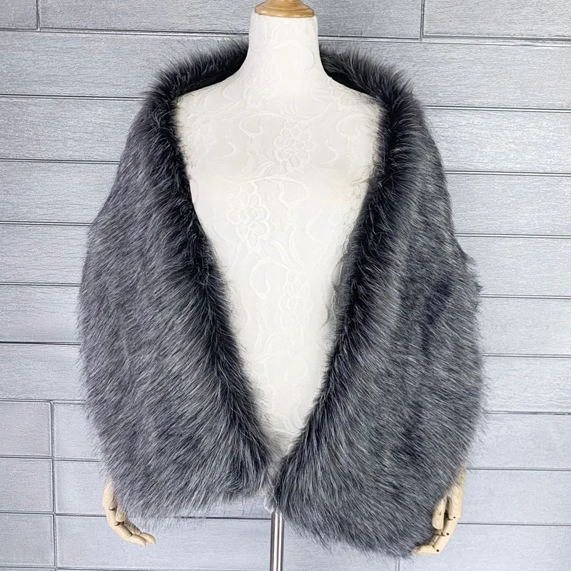 Fur Dress Cuff Long Fur Nightclub Shawl Imitation Evening Cape