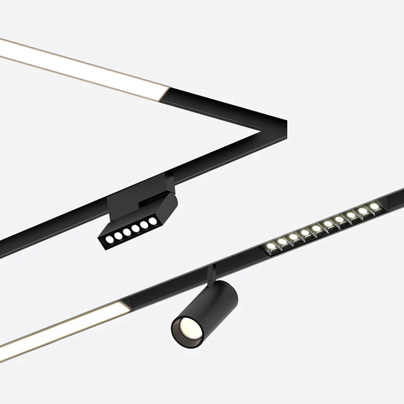 Modern Magnetic Track Light Smart Whole Set Led Track Lights Aluminum Flood Grille Spot Light Rails Ceiling System Indoor Track