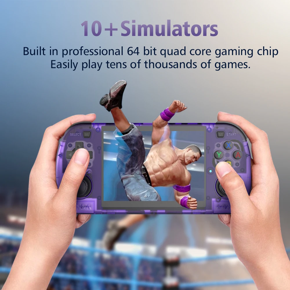 BOYHOM R46H PRO ريترو وحدة تحكم ألعاب فيديو محمولة RK3326 لينكس ARKOS 4.2 بوصة IPS R36H PRO MAX مشغل فيديو جيب محمول 64 جيجابايت #6