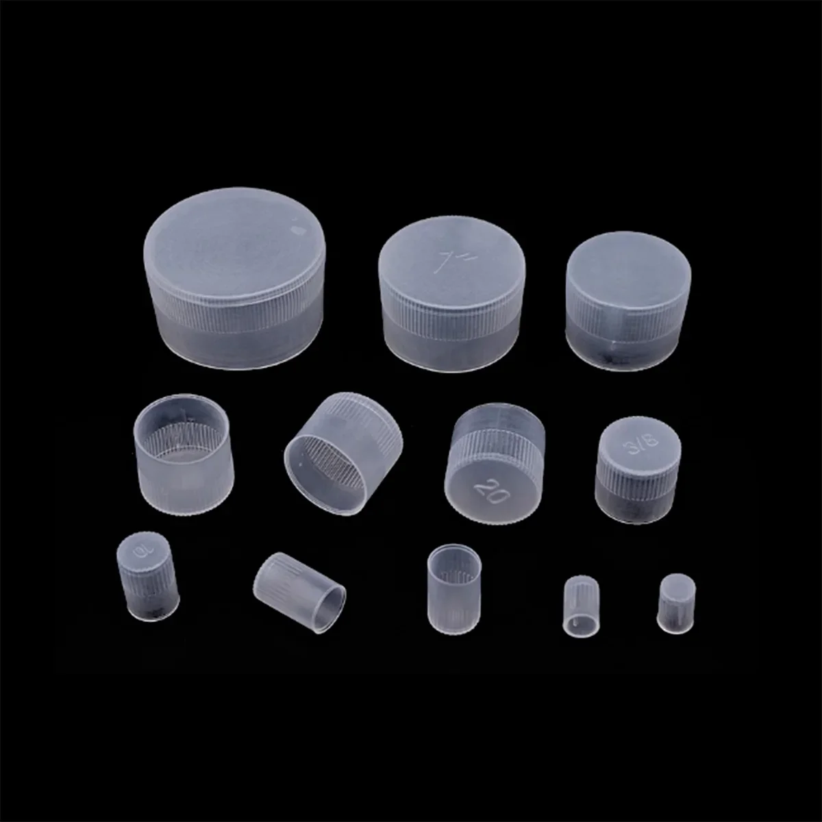 

White Circular Transparent PE PlasticThread Protective Sleeve Steel Pipe Sealing Dust-Proof Plug