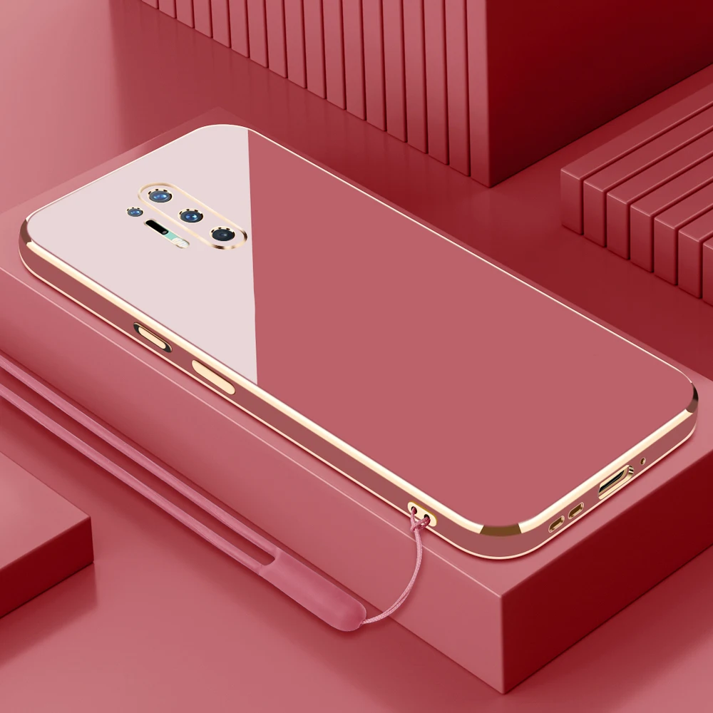 For OnePlus 8 Pro Case 1+8 Pro Phone Case One Plus 8pro IN2023 IN2020 IN2021 IN2025 Luxury Square Plating Shockproof Back Cover