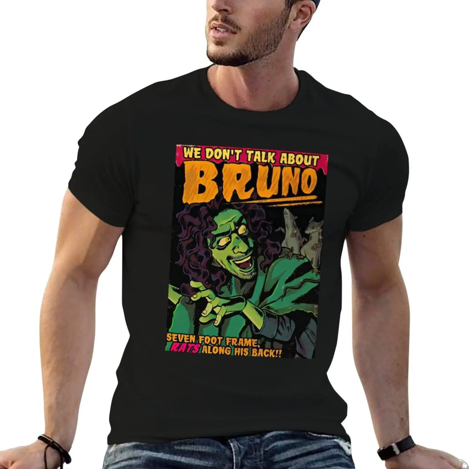We Don't Talk About Bruno Seven Foot Frame Rats Along His Back T-Shirt Plus Size Lightweight Tee Shirt