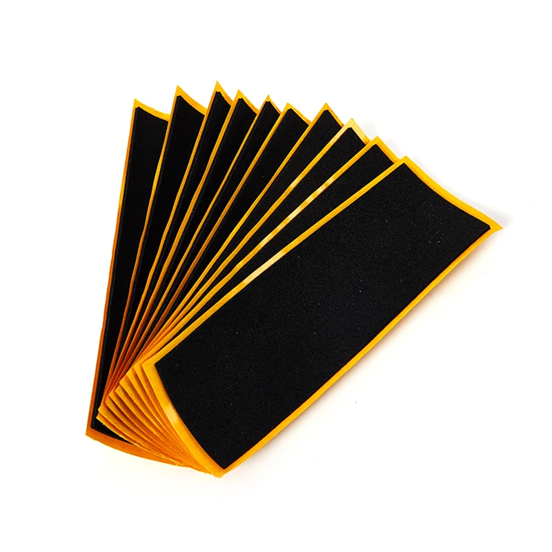 Hot Sale 10Pcs/Lot Black Foam Grip Tape Non-slip Stickers Black Fingerboard Deck Uncut Tape Stickers 38mmx110mm