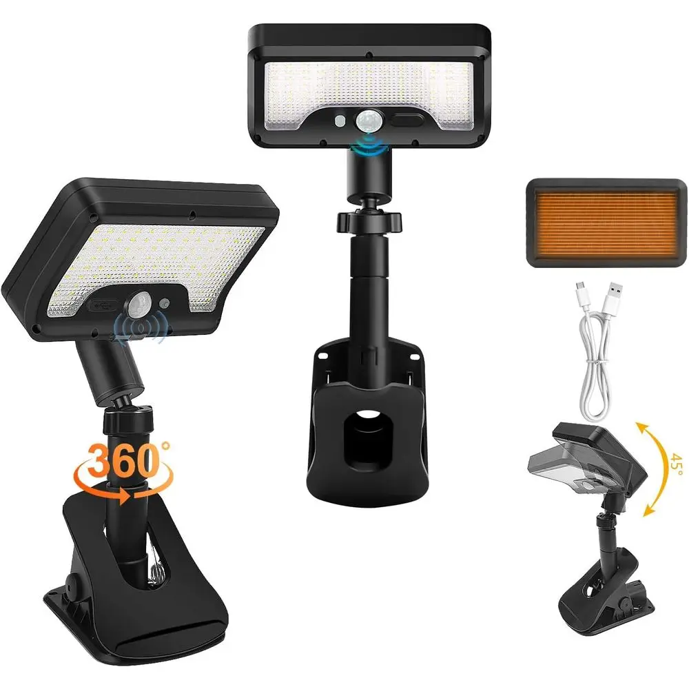 

Clip On r Lights Outdoor with Motion Sensor Veal Horizontal Clamp Light 92 LED Compatible with RV, Camper, Motorhome, Travel Tra