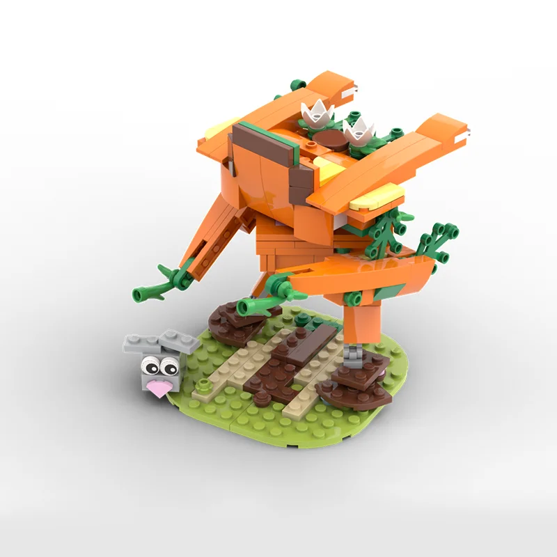 220 pz MOC Bunny s Carota Mech Modello stagionale Building block Architettura giocattolo Assemblare idea regalo di Natale Educazione Compleanno