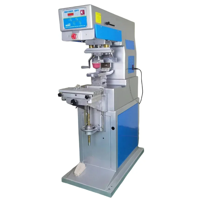 Top quality high speed automatic manual monochrome pneumatic printer single color pad printing machine