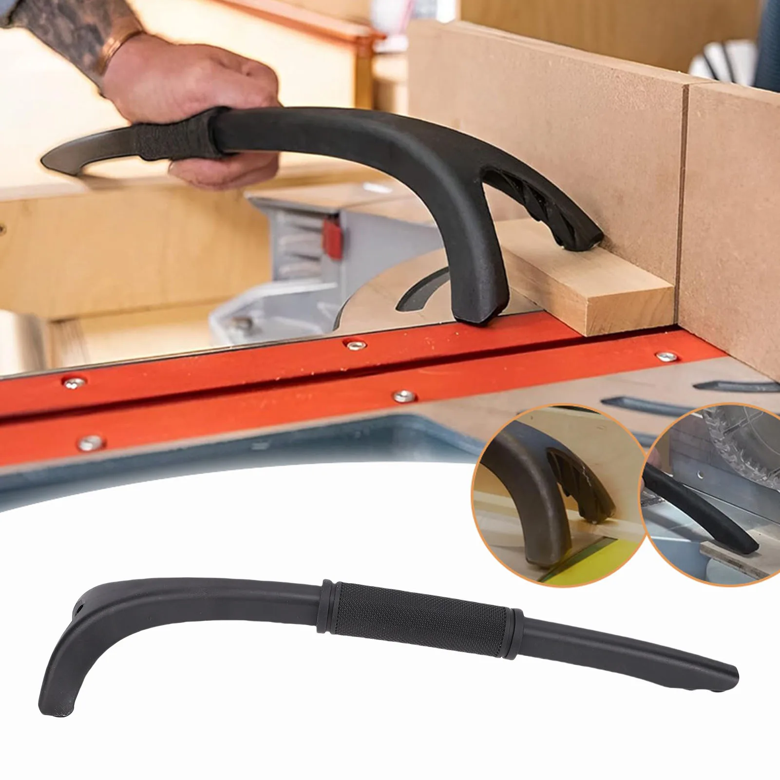 

Miter Saw Hold Down Stick Ergonomic Handle Forked Design Table Saw Push Handle for Woodworking Table Saw Push Handle