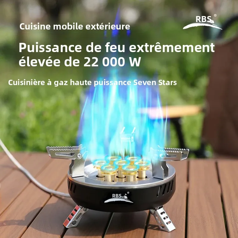 BRS 207A/207 Estufa de siete étoiles para exteriores Estufa de tres étoiles Estufa de gaz pliable portable Estufa feroz