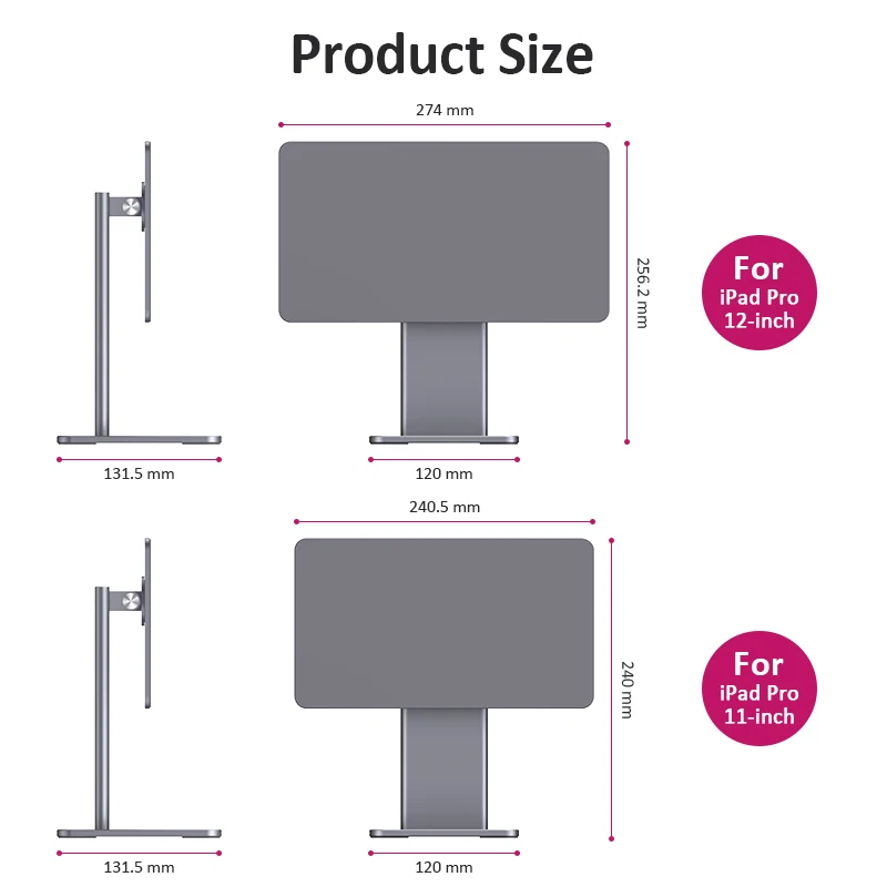 Tablet stand USB3.0 desktop folding stand HDMI interface portable aluminum alloy spin with fast charging docking station stand