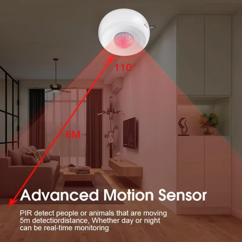 Tuya Zigbee PIR Motion Detector Human Motion Sensor Infrared Detector Security Alarm Works With Alexa Google Smart Life App