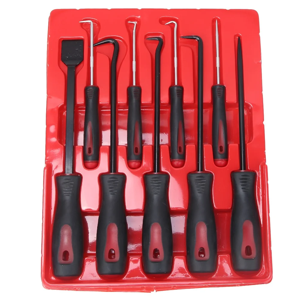 9PCS Precision Scraper Pick Hook Set Oil Seal Puller Gasket O Ring Hose Removal Tool