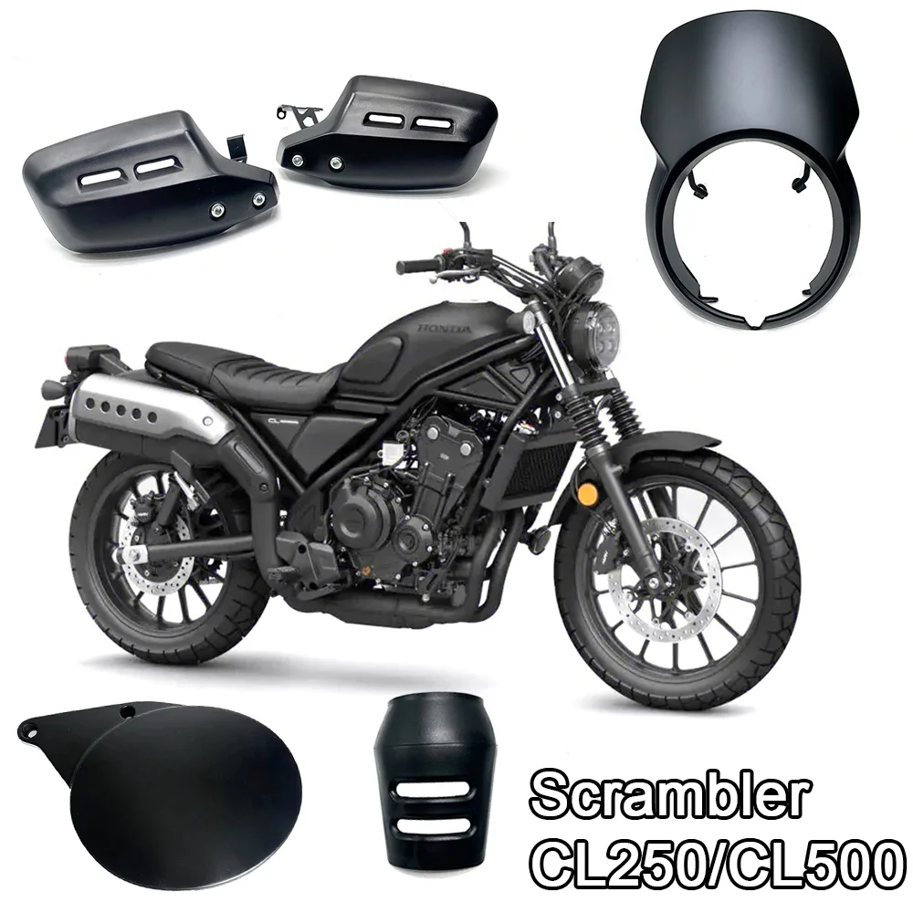 

Motorcycle Nose Fairing Handguard Guard Rear Side Cover Shock Dust Protection Cover For Honda cl500 cl250 2023 2024 Black CL 250