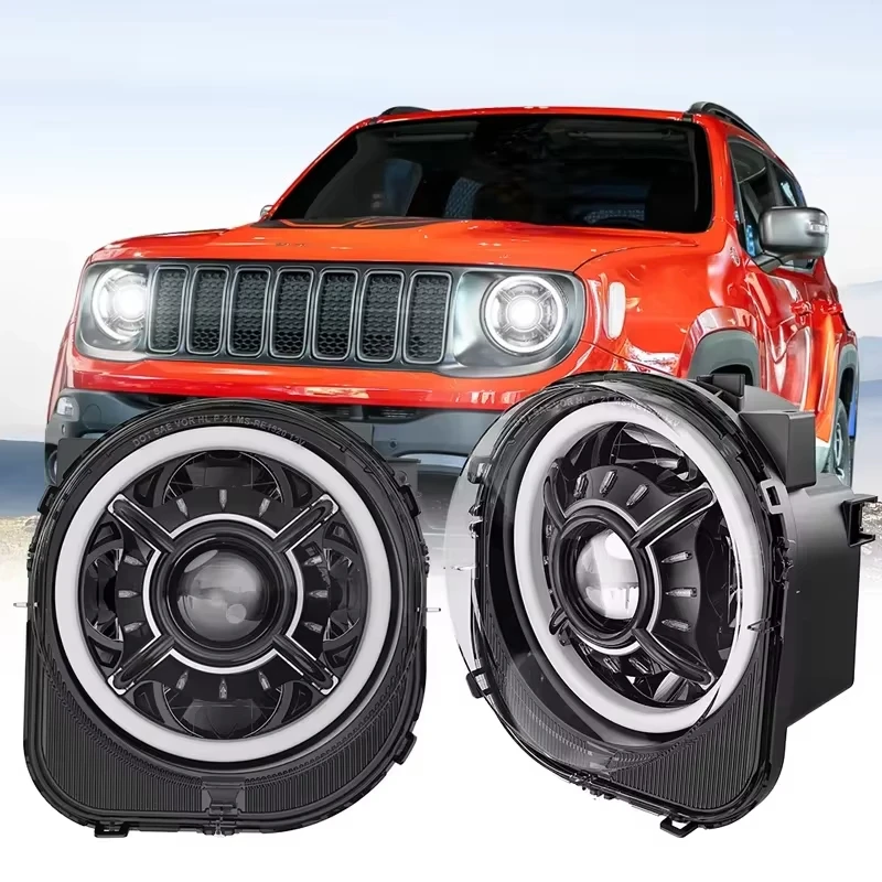 

Car LED Headlights For Jeep Renegade 2015-2021 Modified LED White DRL Front Headlights Assembly Plug And Play Auto Accessories
