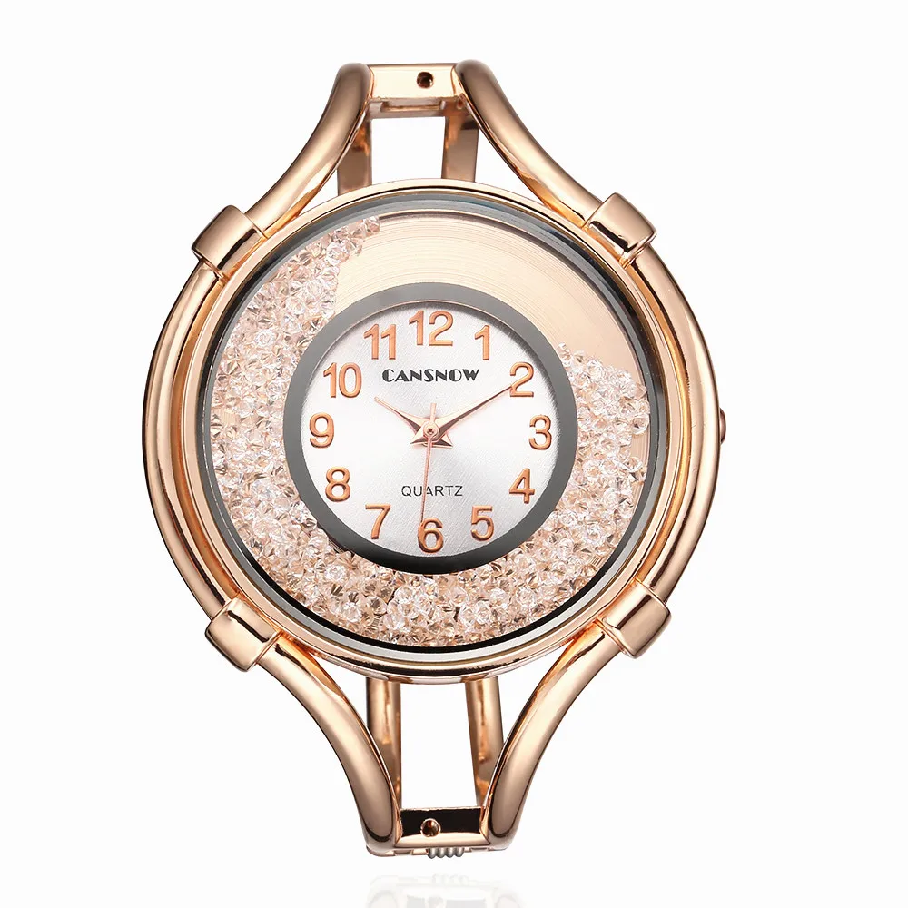 Relojes de lujo de marca superior para Mujer, pulsera de moda, Reloj de pulsera de cuarzo para Mujer, Reloj de vestir con esfera de oro rosa, Reloj