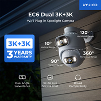 IMILAB New Outdoor Surveillance 3K+3K Dual Lens Camera 360° PTZ/Colour Night Vision/7/24 Work/MiHome App - EC6 Dual Upgraded