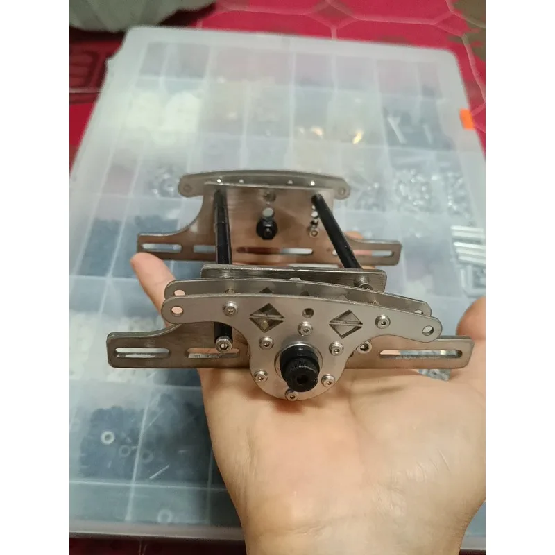 Metal Seesaw Suspension System Upgrade for CROSSRC EMOXL2 1/8 RC Crawler 304 Stainless Steel Chassis Accessories Easy to Install