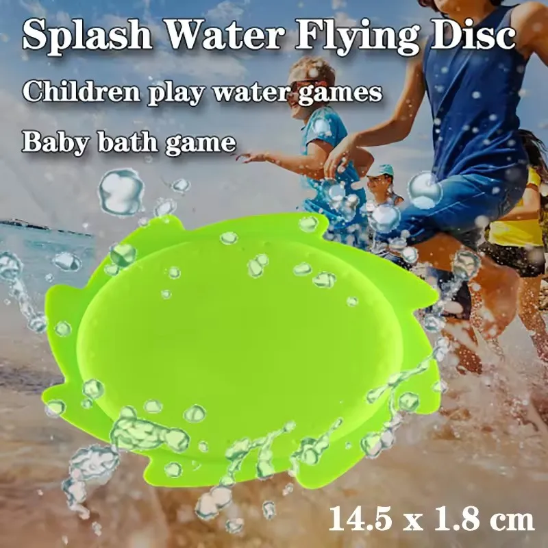 Water Splash Flying Disc Outdoor Swimming Pool Beach Sports Summer Beach Party Games Silicone Flying Ring Children's Bath Toys