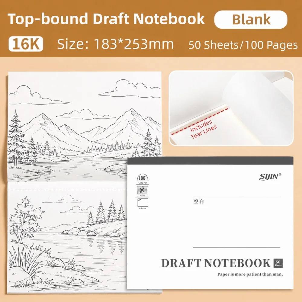 caderno-de-rascunho-com-50-folhas-destacaveis-16k-papel-para-matematica-com-paginas-rasgaveis-papel-de-notas-com-divisorias-design-em-branco-para-estudantes