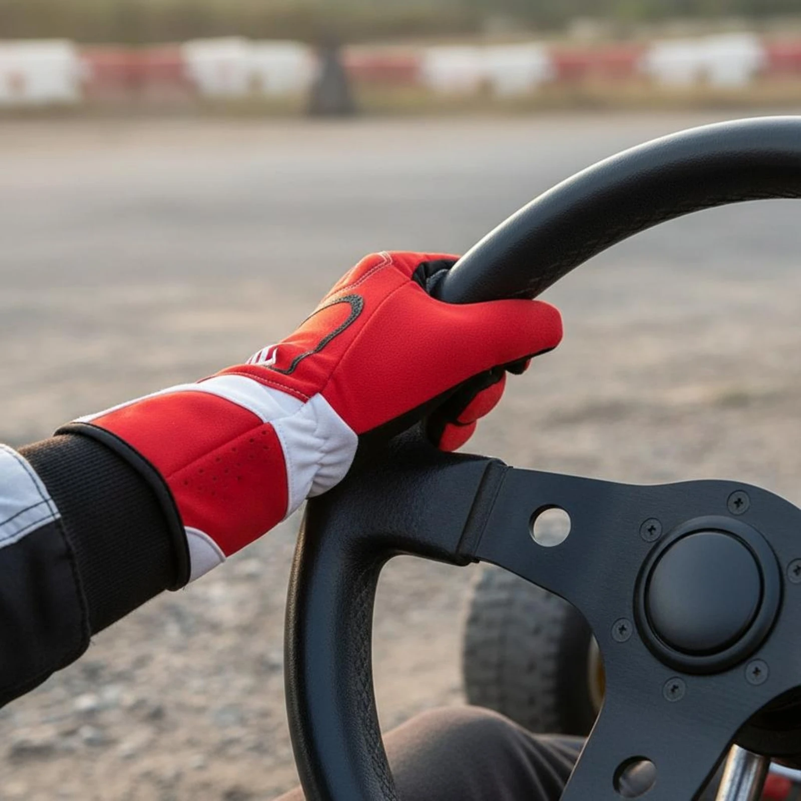 Karting Racing Gloves Anti-Slip Kart Racing Gloves Safeguarding Gear Stitched Panels Breathable for Drivers
