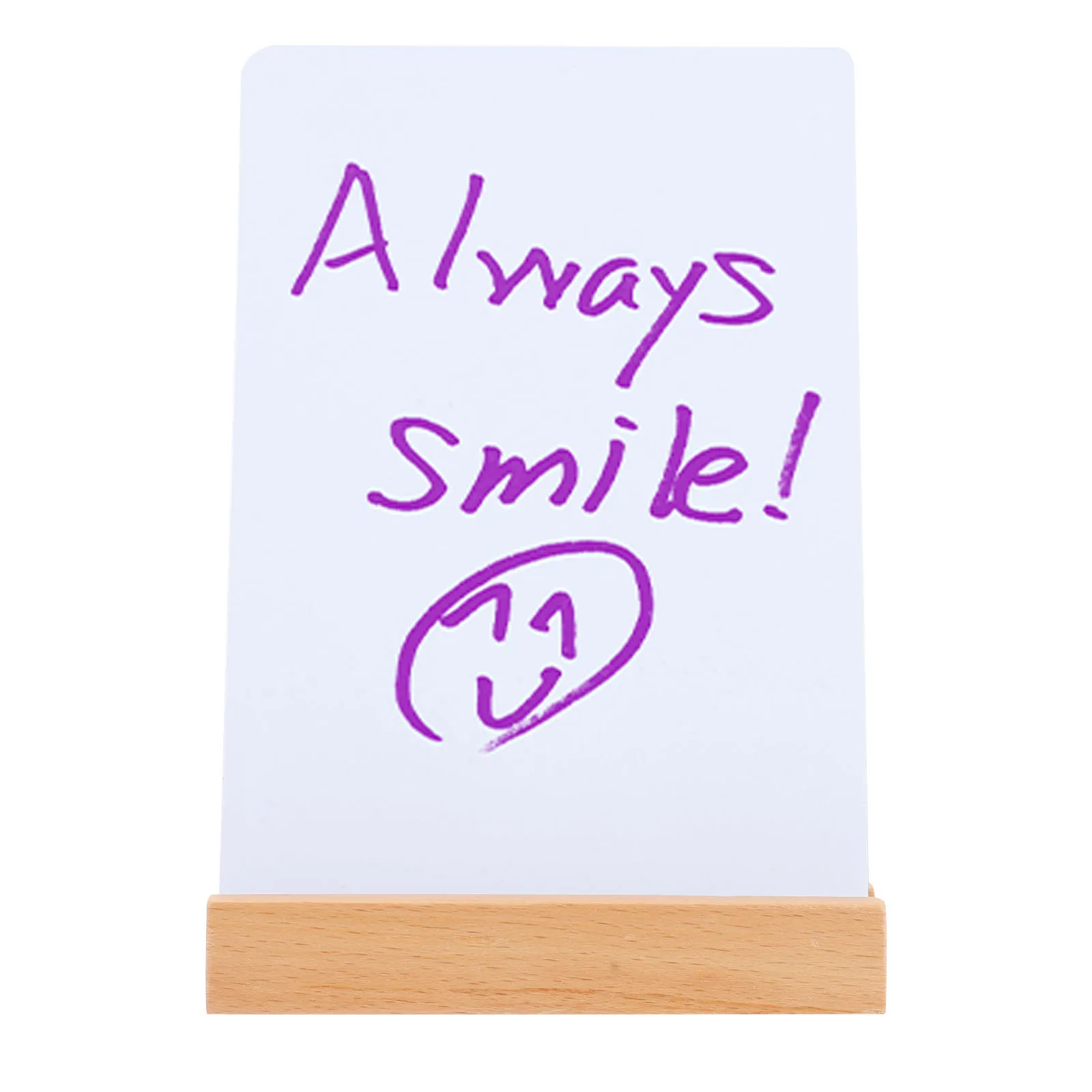 

Creative Desktop Whiteboard Wooden Base Message A6 Size Lightweight Portable Notice Bulletin Memo Sign Wood Base Display Board