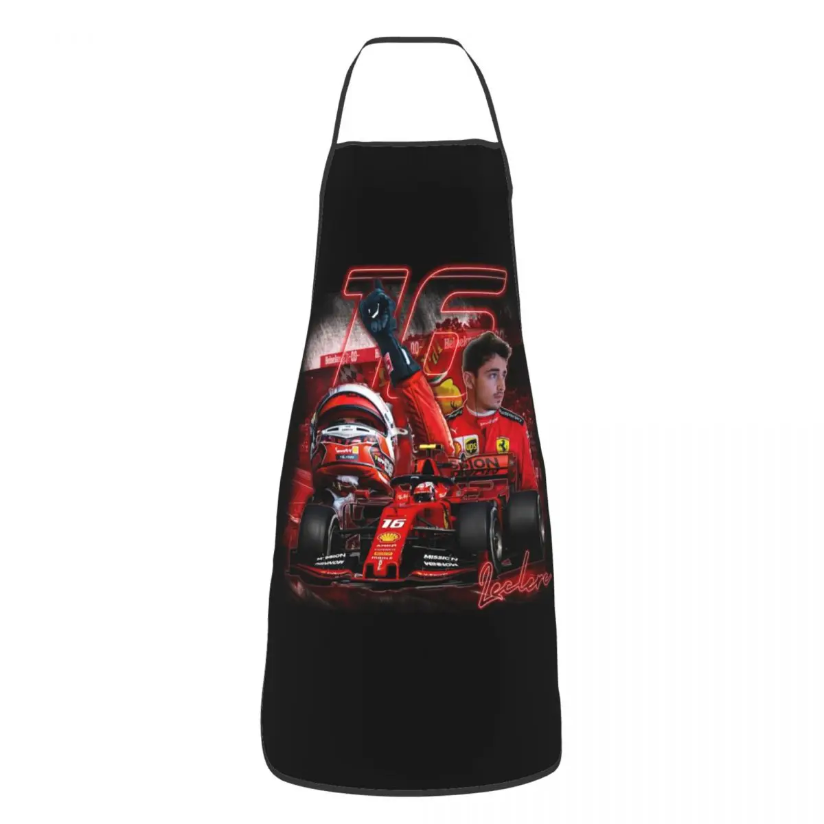 Leclerc Charles Fan Art Bib Aprons Women Men Unisex Kitchen Chef Formula One Racer Tablier Cuisine for Cooking Baking Gardening