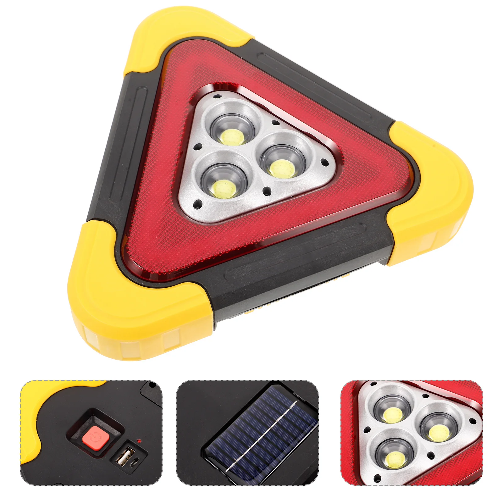 

Solar Powered Emergency Triangle Warning Light High Visibility Safety Sign For Car Breakdown Roadside Triangles Vehicle Safety