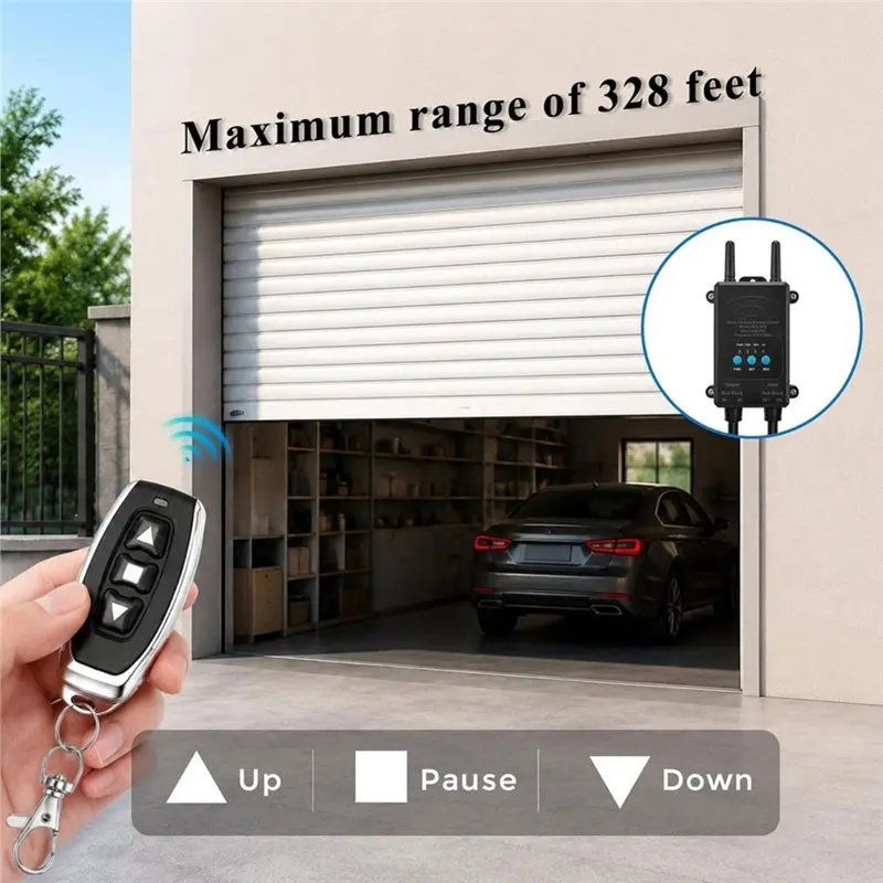 ABUI-DC 6-36V Wireless RF-Relay Motor Remote Control Switch, Wire-Free Forward/Reverse Control Device