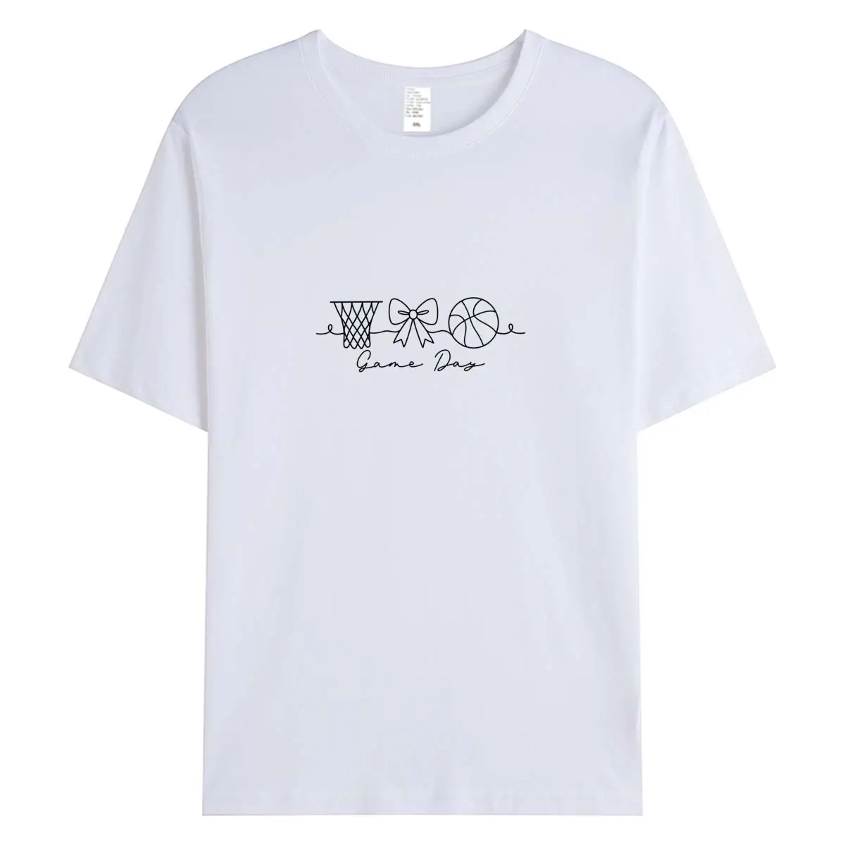 Letnie damskie koszulki T-shirt 100% bawełna z krótkim rękawem 2026 Nowa koszulka z grafiką na dzień meczu Damska koszulka Odzież Damskie bluzki oversize