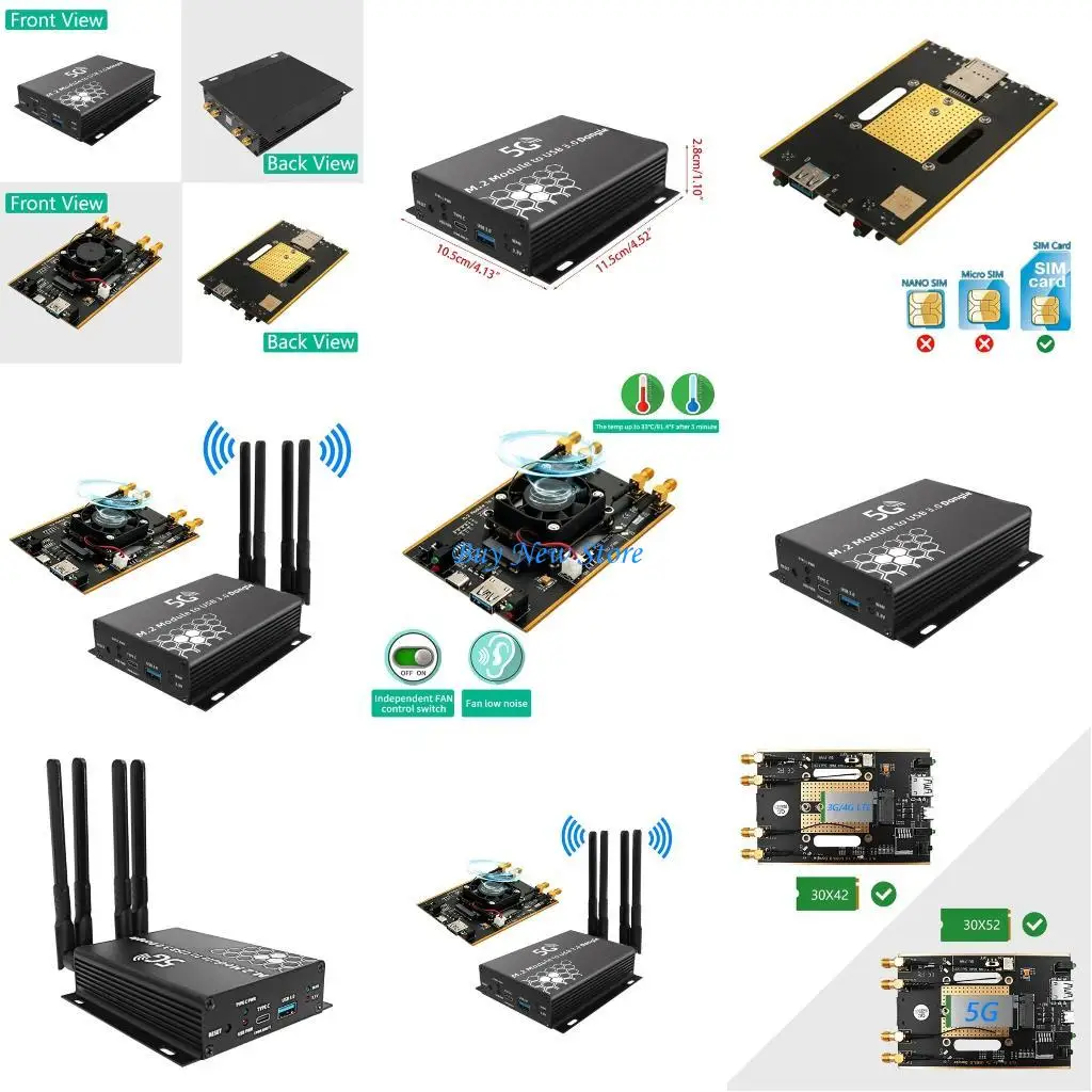 

20CE High Speed M.2 to USB3.0 Adapter with Antennas Wireless Card and Transfer Data Effortlessly