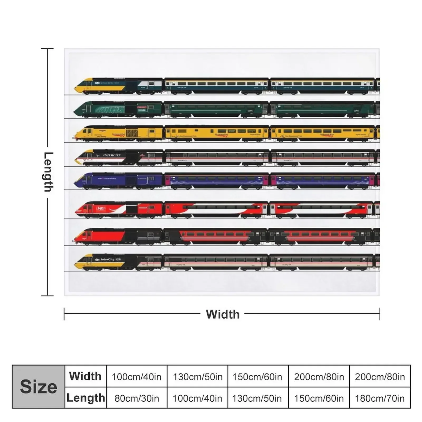 INTERCITY 125 HST LOCOMOTIVES Throw Blanket Extra Large Throw Sleeping Bag Blankets