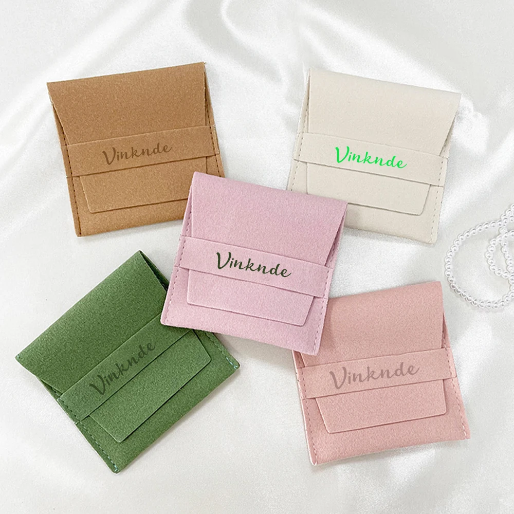 

50pcs Microfiber Velvet Gift Bags 10x10cm with Compartment Customizable Logo Jewelry Packaging Dust Pouches for Wedding Party