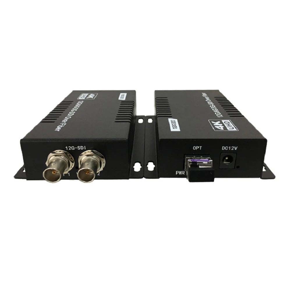 

12G-SDI fiber media converter 1-ch 12G-SDI over single core fiber cable 10km 4K@60Hz