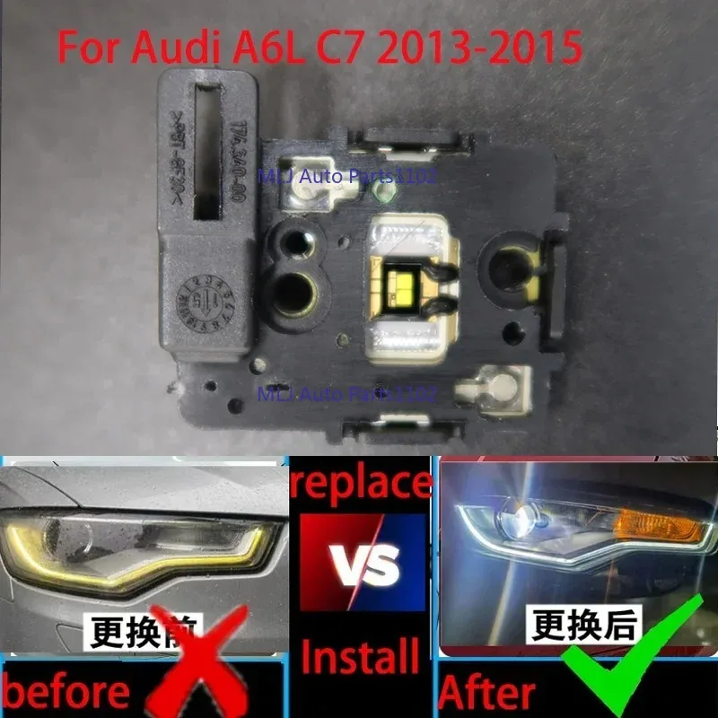 

For Audi A6 C7 2013-2015 Car Headlights DRL Chip Ballast Chip LED Circuit Board Light Source Board Light Microchip White Light