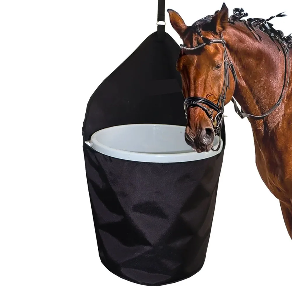 5 Gallon Bucket Horse Feed Bag For Equestrian Travel As Shown Convenient Access Design Functional Equestrian Accessory