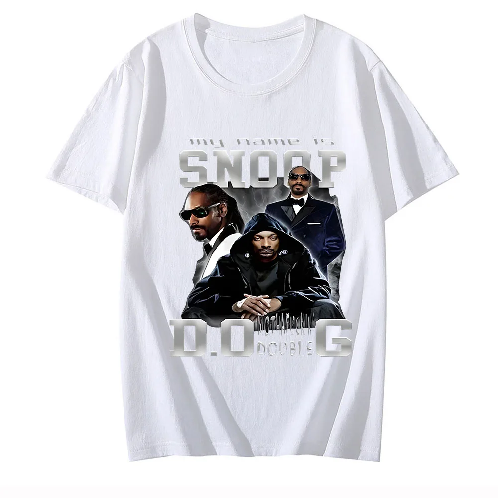 Snoop Dogg T Shirt Back Printing 100% Cotton Round Neck Tee-shirt Funko Pop Grunge Comic Tshirt Ropa Hombre Punk Retro Clothes